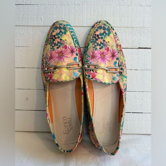 Franco Sarto Berola3 Loafers All over Floral Print Sz 11 - Picture 3 of 7